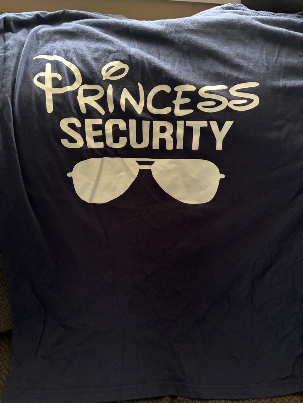 Princess Security Graphic Tee - Navy and White